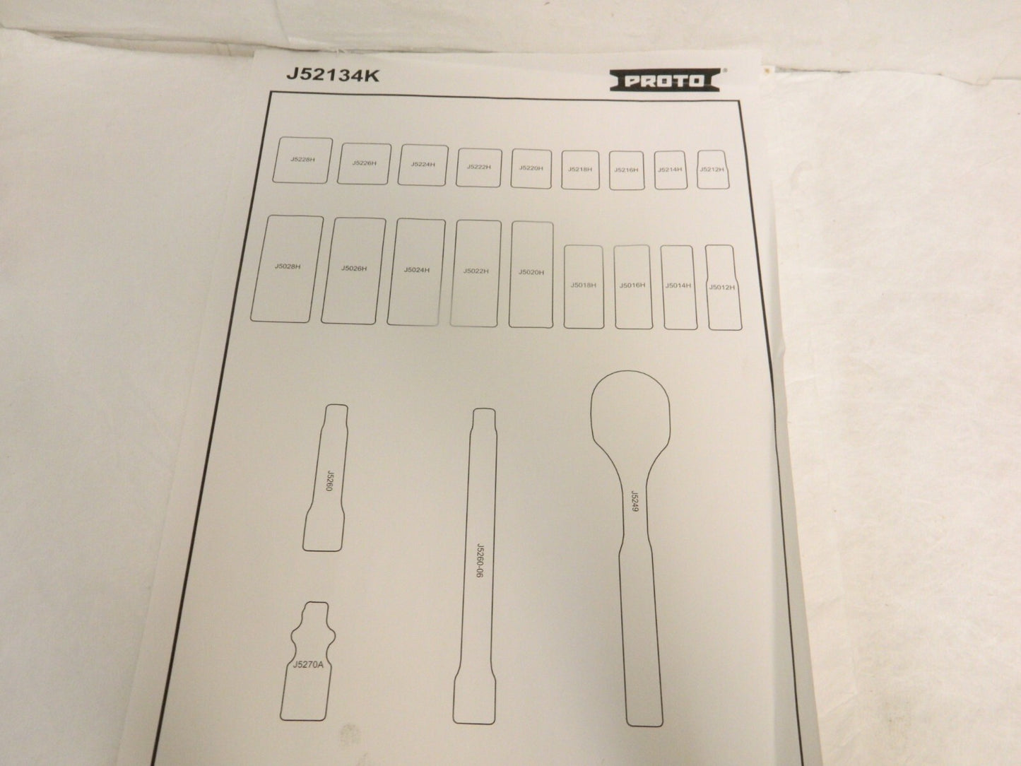 Proto Tool Box Case & Cabinet Foam Inserts 16  x 11  x 1-1/4  J52134F