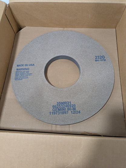 Norton Centerless & Cylindrical Grinding Whee: 14" Dia 1" W 5" Hole 66253246920