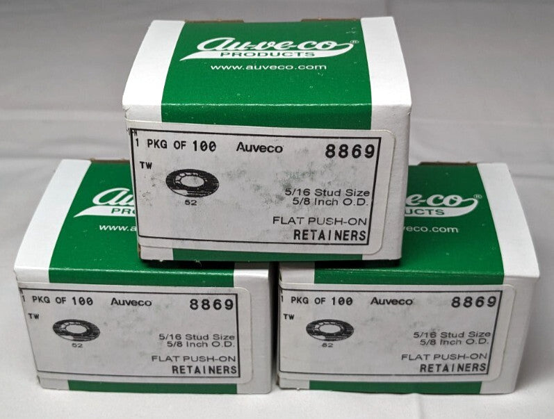 AUVECO PRODUCTS 5/16"ID x 5/8" OD Push On Retainer  *QTY 300pcs*   8869