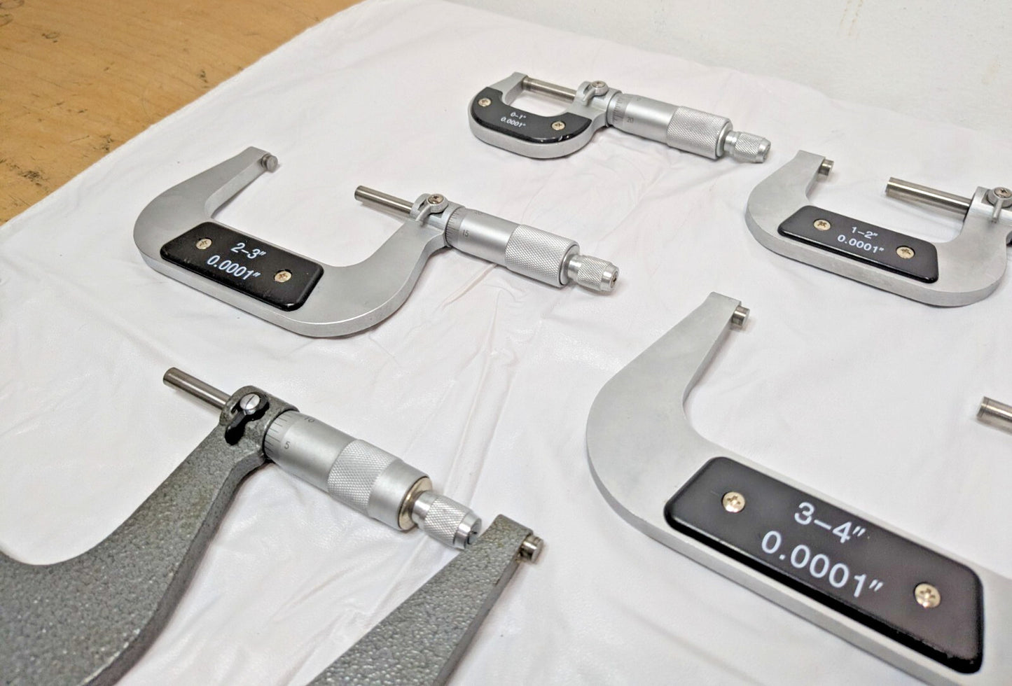 12 PCS Mechanical Outside Micrometer Set 0 - 12" Range W/O Standards INCOMPLETE