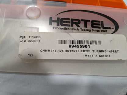 HERTEL Turning Insert: CNMM646R25 HC125T, Carbide qty 5 1000557