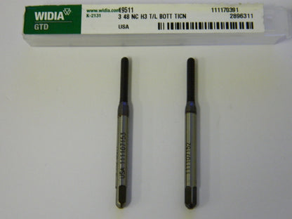 Widia Thread Forming Bottoming Tap 3-48 NC H3 HSS #19511 - 1 Lot of 2