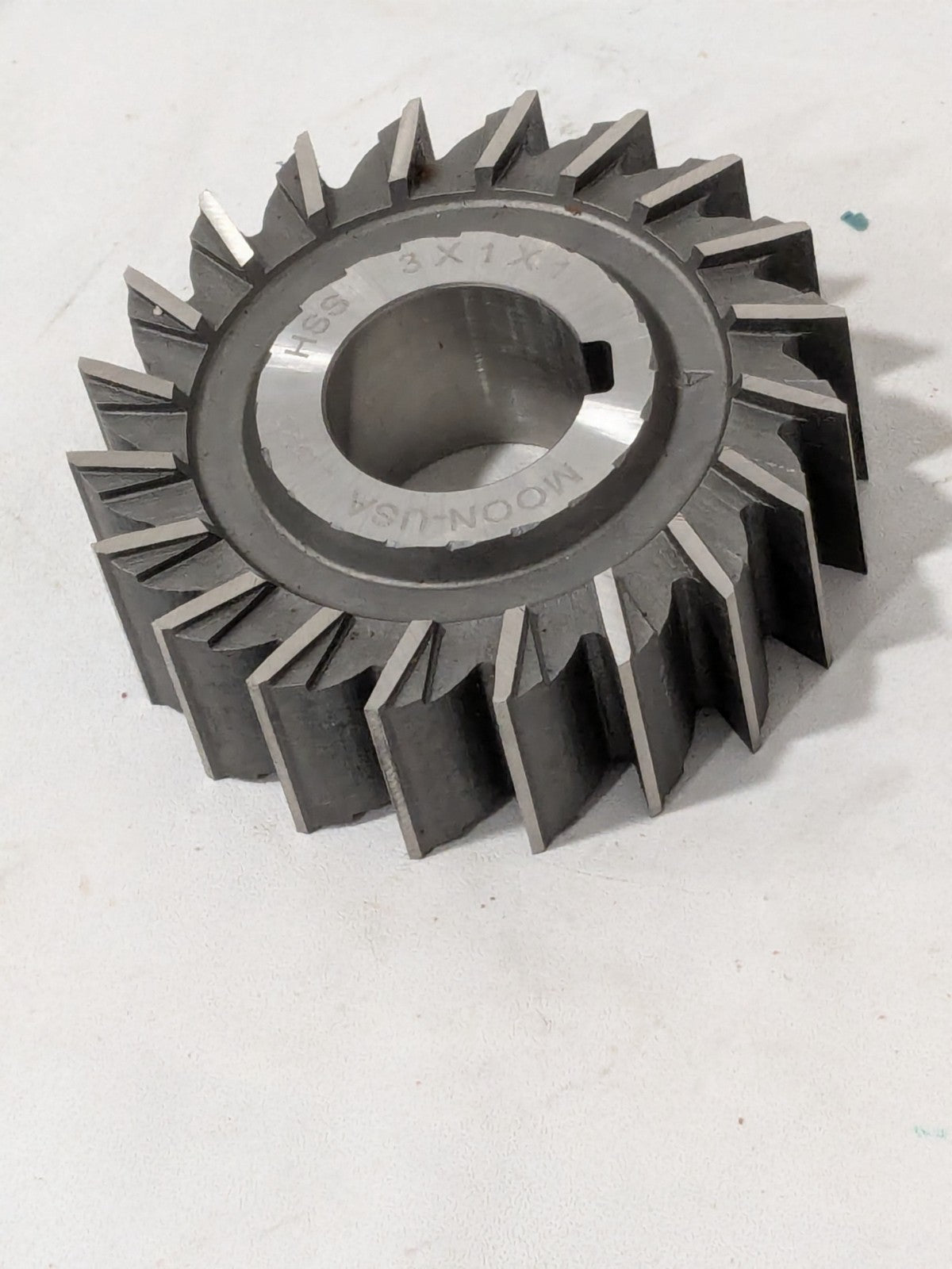 Moon Side Milling Cutter: 3" Diam X 1" Width X 1" Arbor Hole, 20 Teeth SM3100