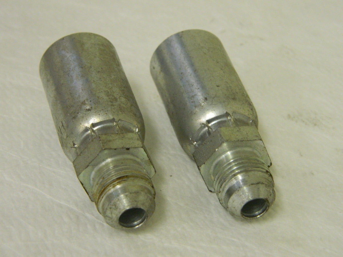 Hydraulic SAE 45 Flare Male Rigid Crimp Coupling Lot of 2 HY06-06MA