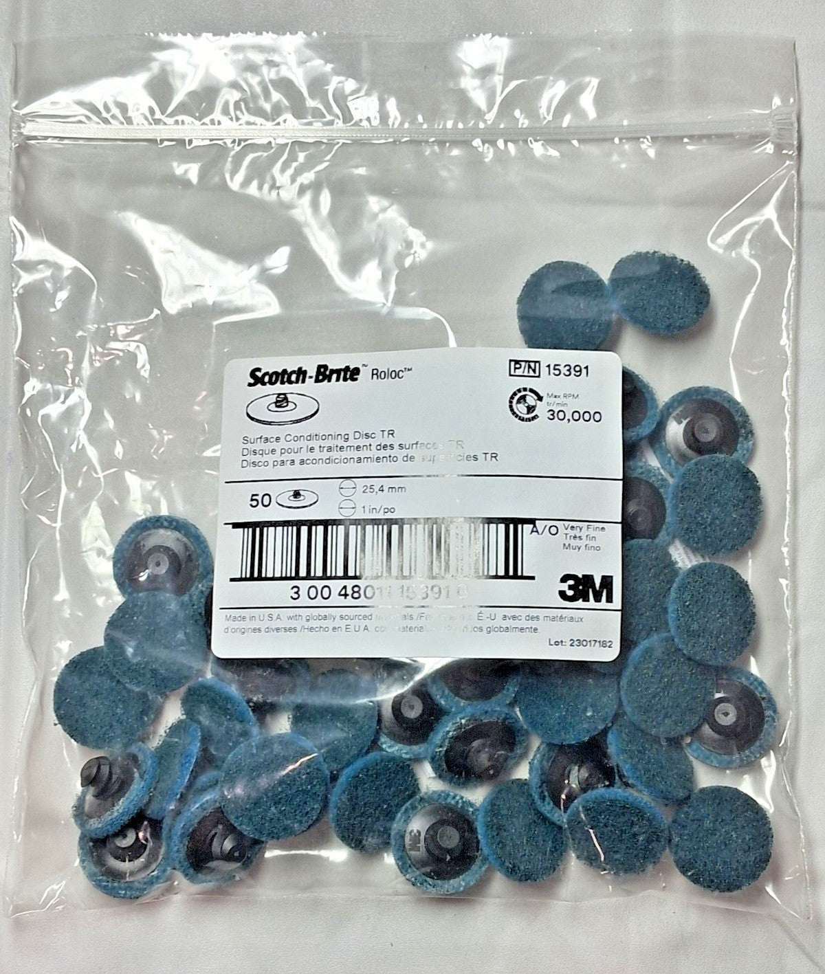 3M Silicon Carbide Quick-Change Discs Roloc TR 1" Dia QTY50 7000021279