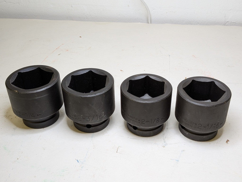 Proto 14 Piece Impact Socket Set 1" Drive 6 Point 2-1/16" to 3" Size Range