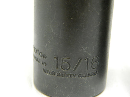 PROTO Impact Socket: 3/8" Drive Size 15/16" 6-Point, 2-7/8" OAL Qty 2 J7730HT
