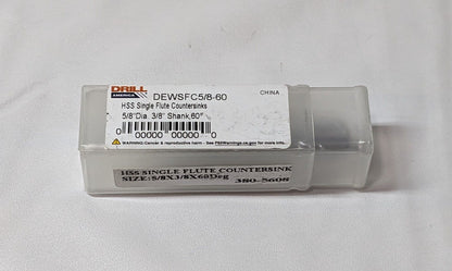 Drill AmericaCountersink 5/8-60 HSS Single Flute DEWSFC5/8-60