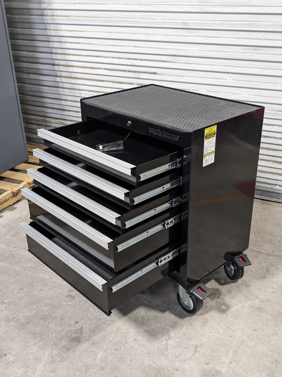 Pro Source 5 Drawer Tool Box Roller Cabinet 33 x 26 x 18 Steel Black