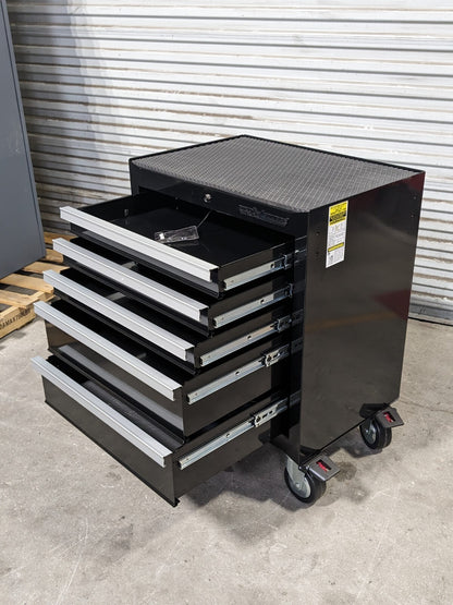 Pro Source 5 Drawer Tool Box Roller Cabinet 33 x 26 x 18 Steel Black