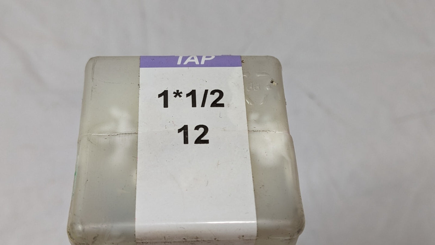 YG1 Straight Flute Plug Standard Hand Tap HSS TiN 1-1/2- 12 GH4 6FL T8316967