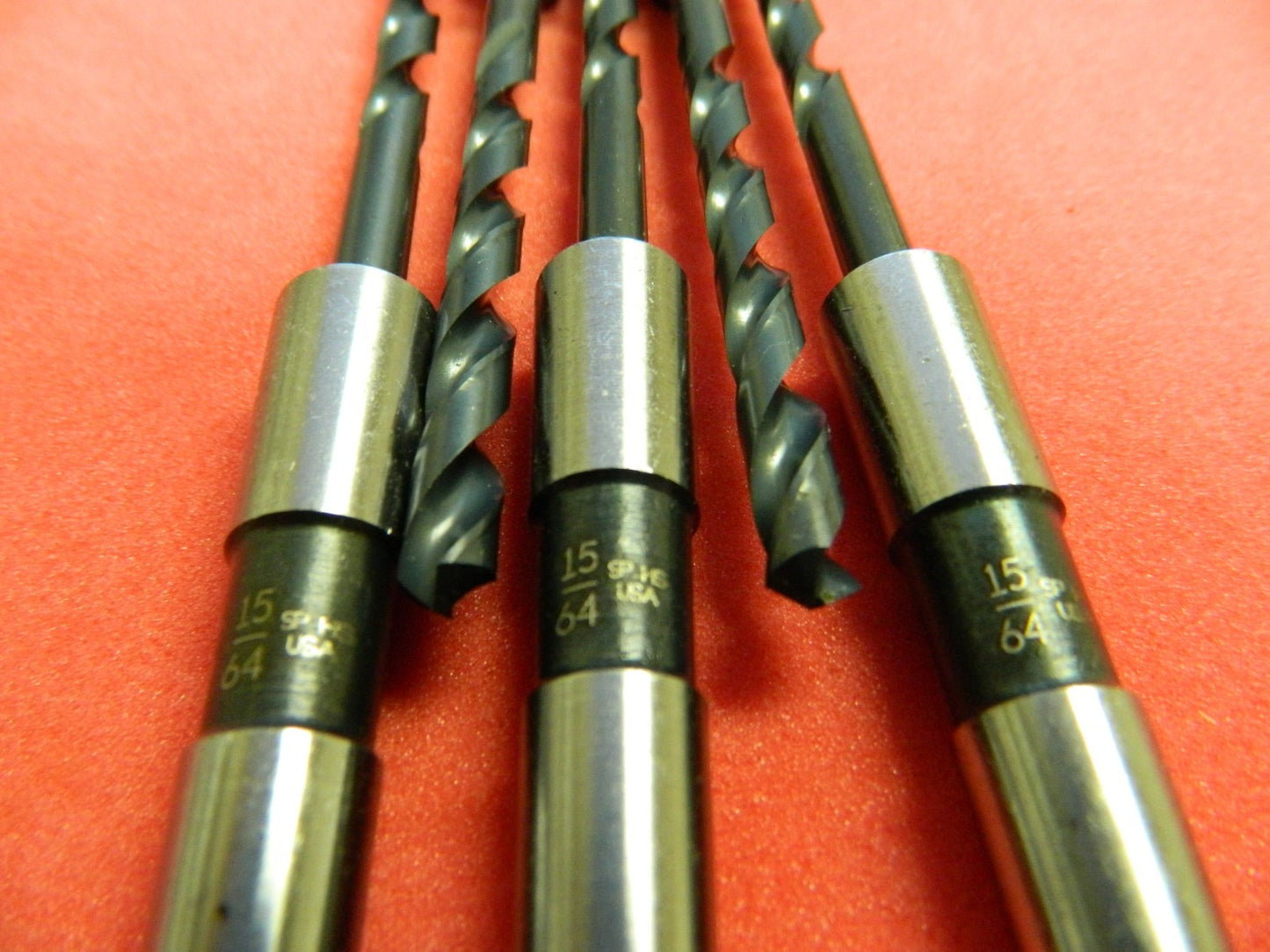 Morse Cutting Tools Qty.5 Taper Shank Drill Bit 15/64" Dia. x  6-1/8"