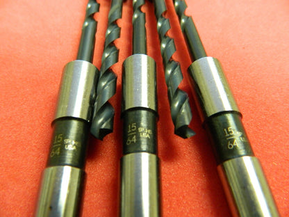 Morse Cutting Tools Qty.5 Taper Shank Drill Bit 15/64" Dia. x  6-1/8"