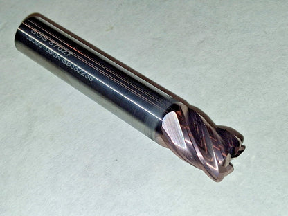 SGS Roughing End Mill 1/2" Dia 0.0600" Corner Radius Carbide 3" OAL 37027