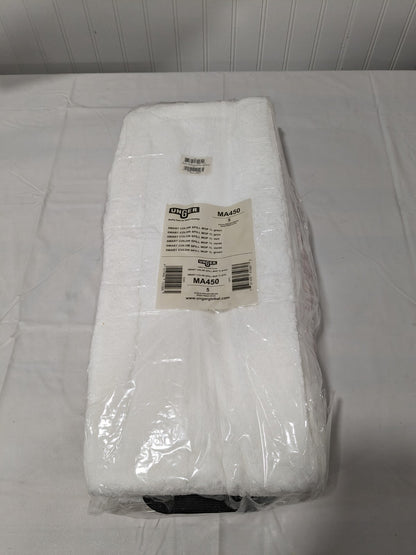 UNGER 16" Wet Mop Pad: Quick Change, Medium, White Mop, Microfiber Qty 5 MA450
