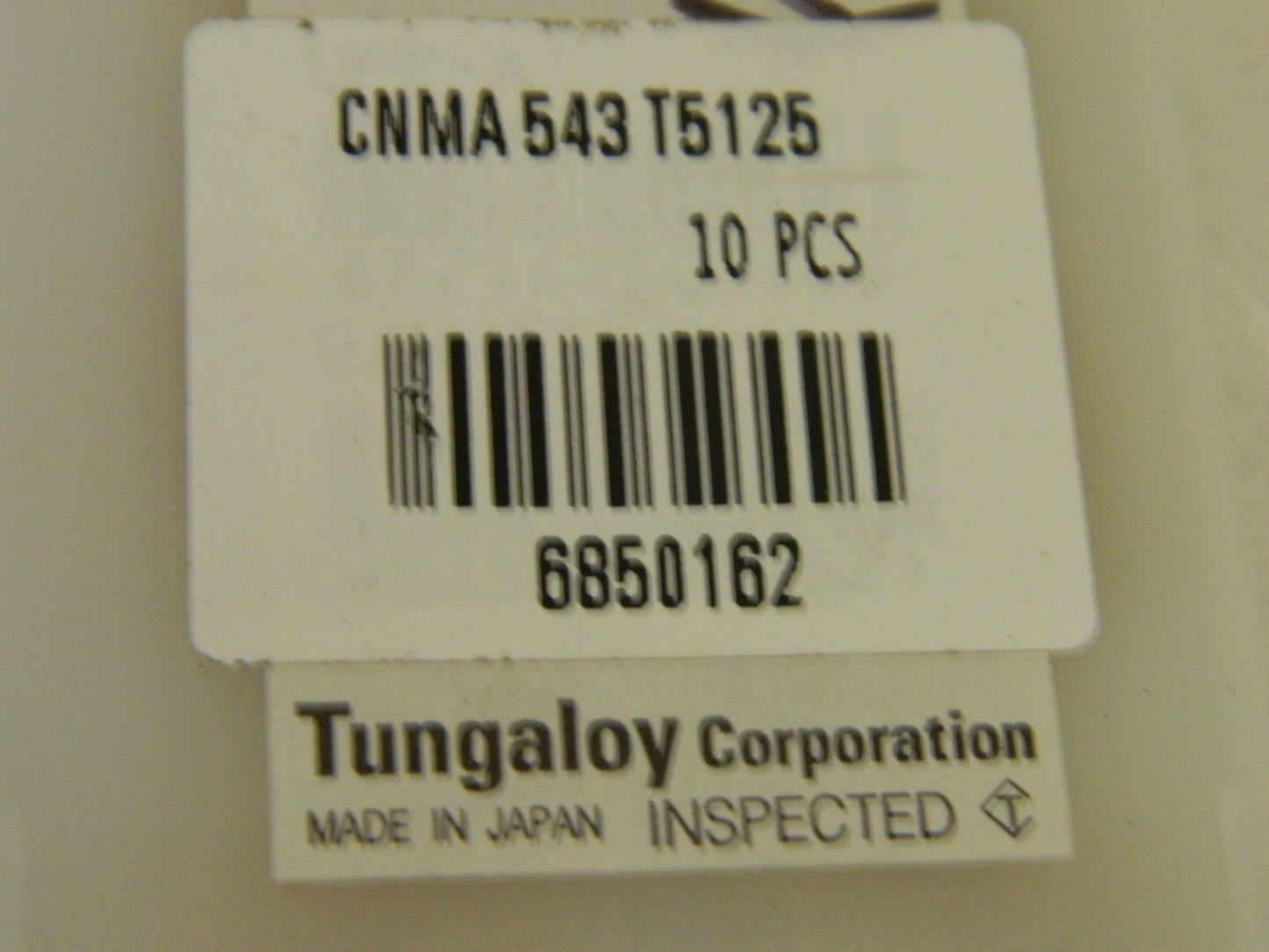 Tungaloy CNMA543 Grade T5125 Carbide Turning Insert  QTY 10  6850162