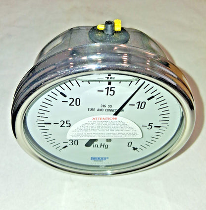 Wika Pressure Gauge 4" Dial Dia 1/4" LBM SS 50786849