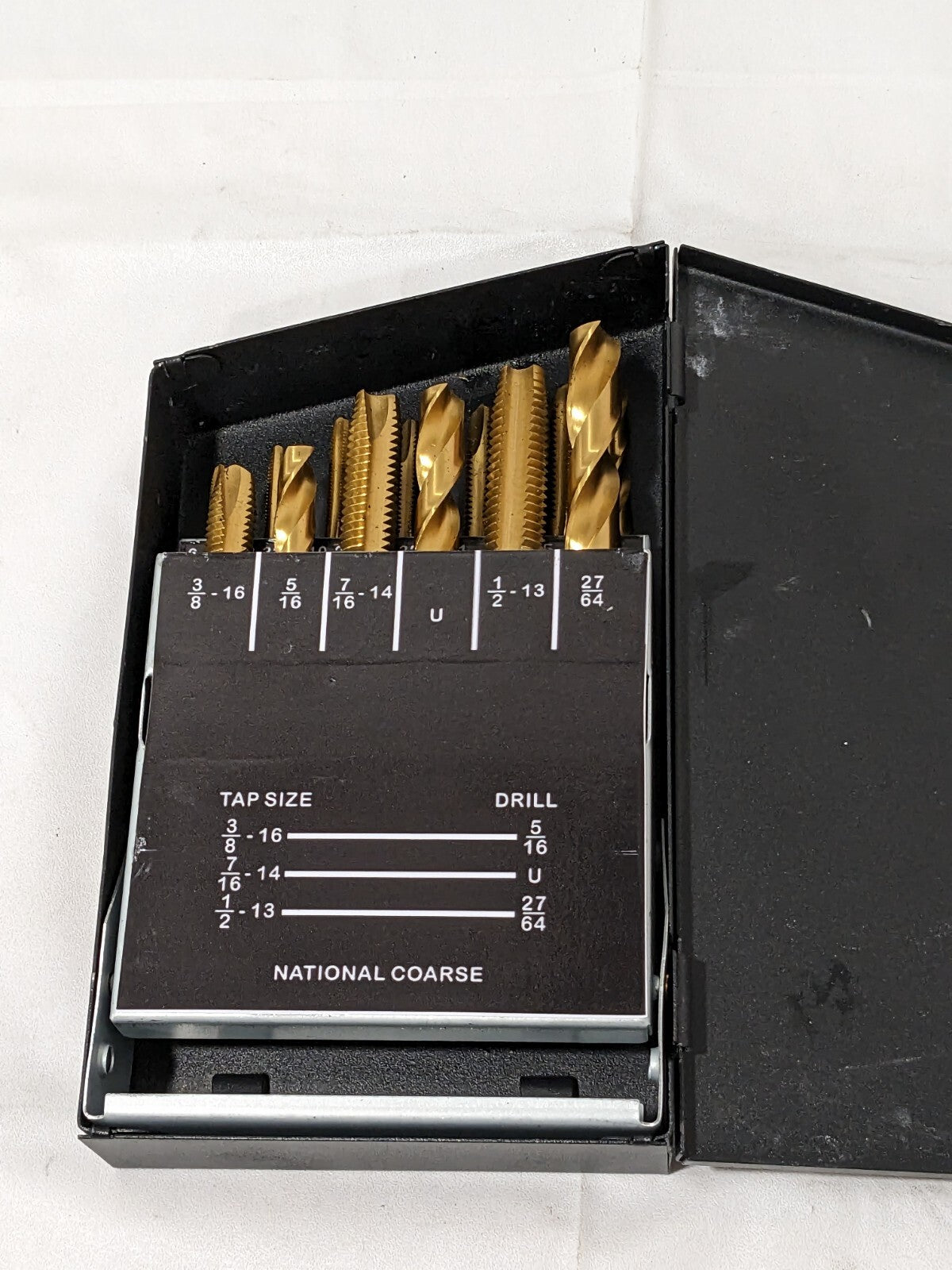 HERTEL Tap & Drill Set #6-32-1/2-13 Taps, 5/16-27/64" Drills 770XT INCOMPLETE