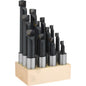 12 pc set 7/16 to 13/16" Min Diam 3-1/8 to 6-1/2" OAL Boring Bar Set 375-1606
