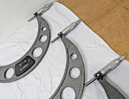 12 PCS Mechanical Outside Micrometer Set 0 - 12" Range W/O Standards INCOMPLETE