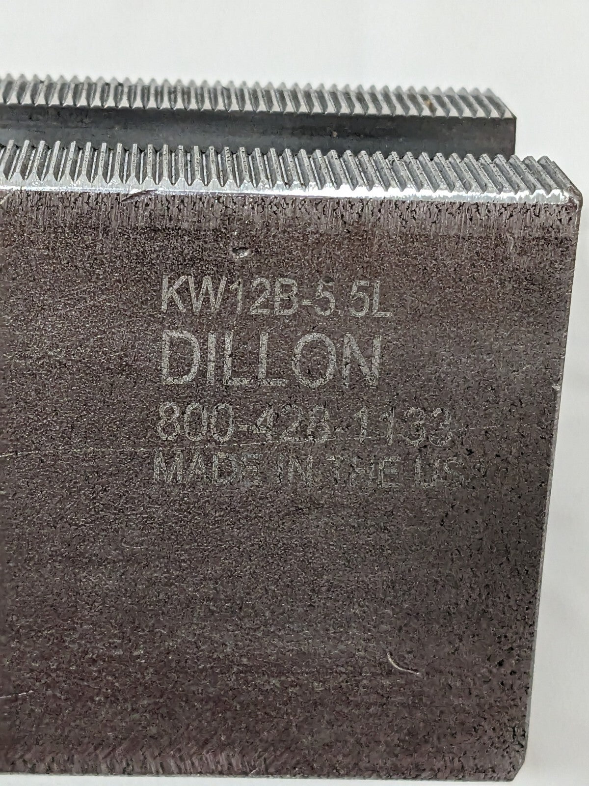 Dillon Soft Lathe Chuck Jaw: Serrated 2" OAW, 2.5" OAH, 5-1/2" OAL KW12B-5.5L