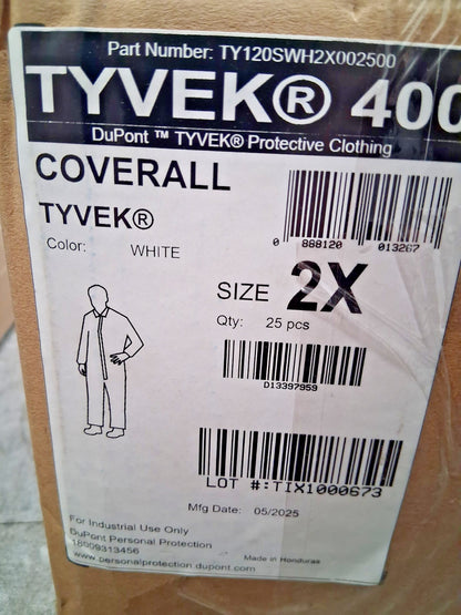 Dupont Particle Protection Disposable Coveralls Size 2XL TY120SWH2X002500