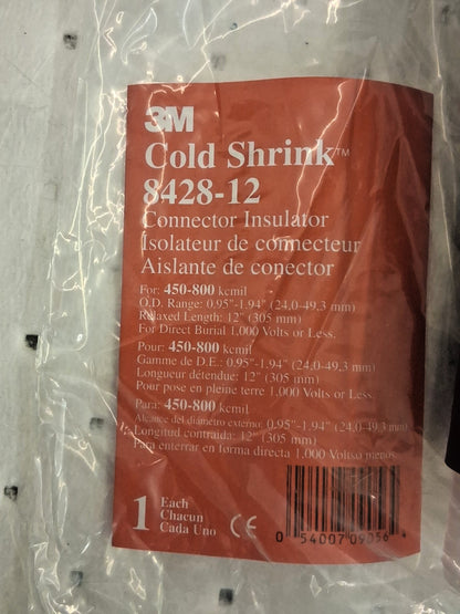3M Heat-Shrink & Cold-Shrink Sleeve 1.94" ID Before Shrinking 12" OAL 7000005950