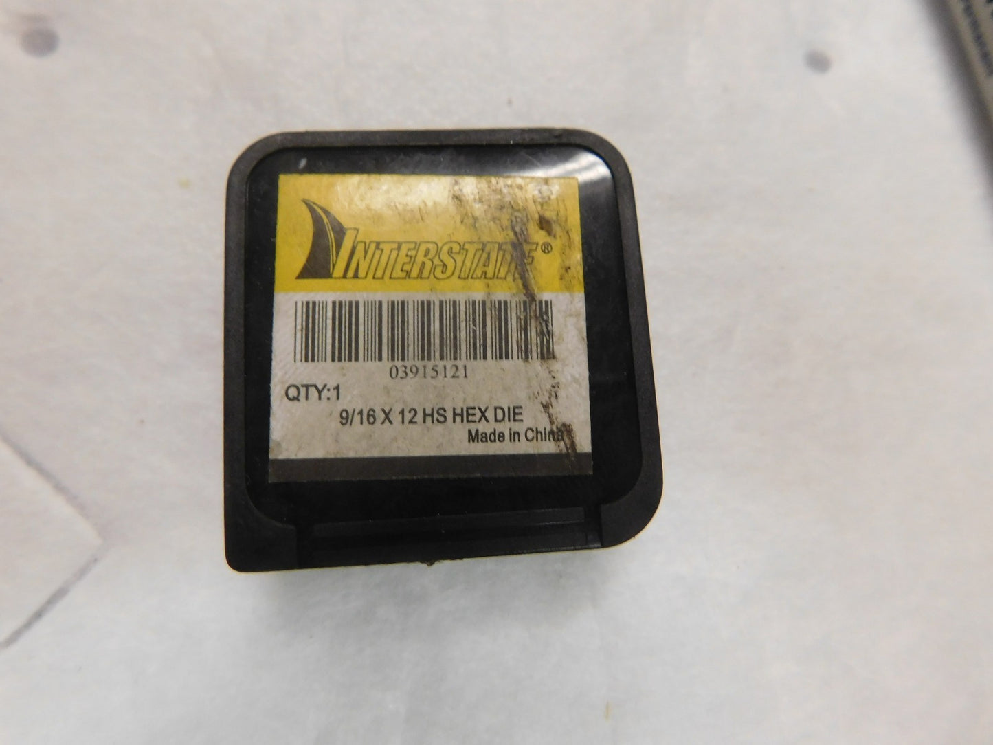 Interstate Hex Rethreading Die 9/16-12 UNC 1-1/6 Hex HSS QTY  3  03915121