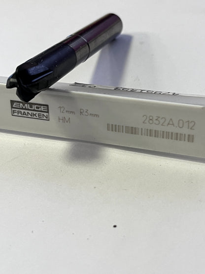EMUGE  Corner Radius End Mill: 4 Flutes, Solid Carbide 2832A.012