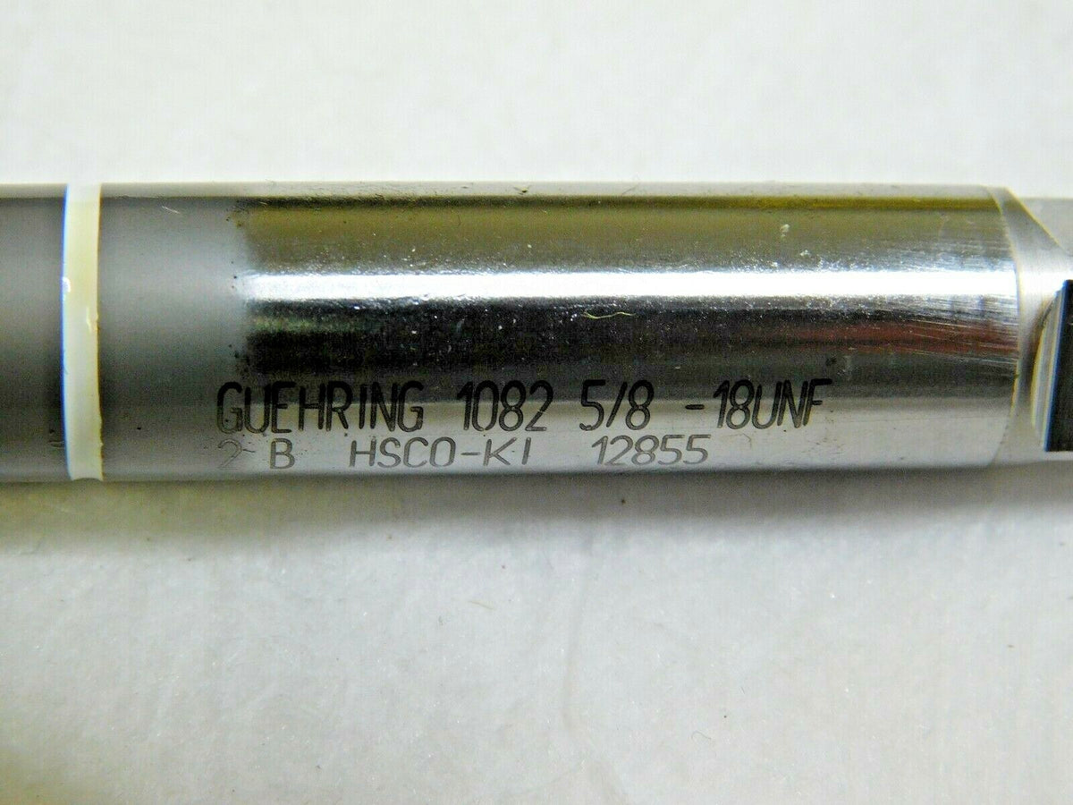 Guhring Semi-Bottom Tap SF Coolant Fed HSS-E 5/8"-18UNF 2B 4FL 9010820158750