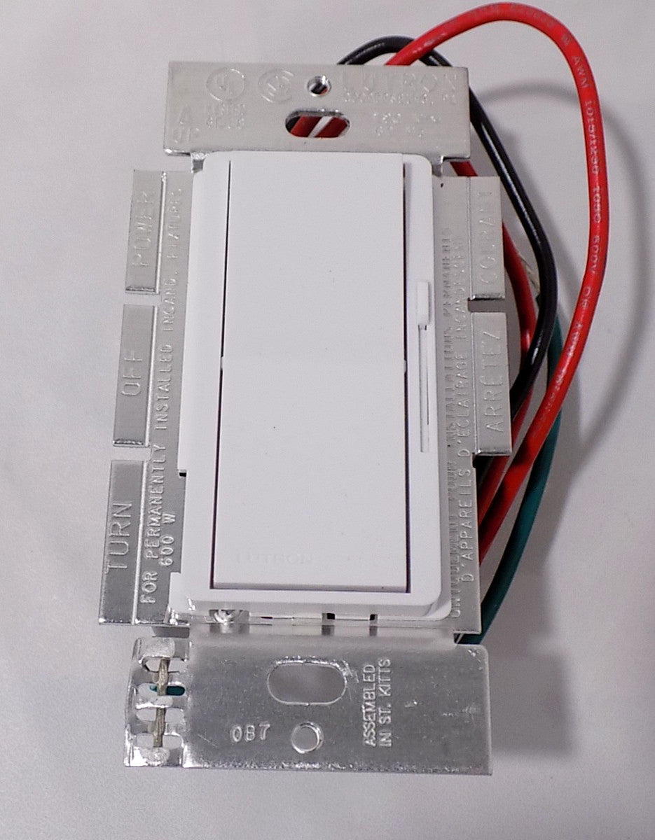 Lutron DV-603P-WH Diva 600W Incandescent / Halogen 3-Way Dimmer White