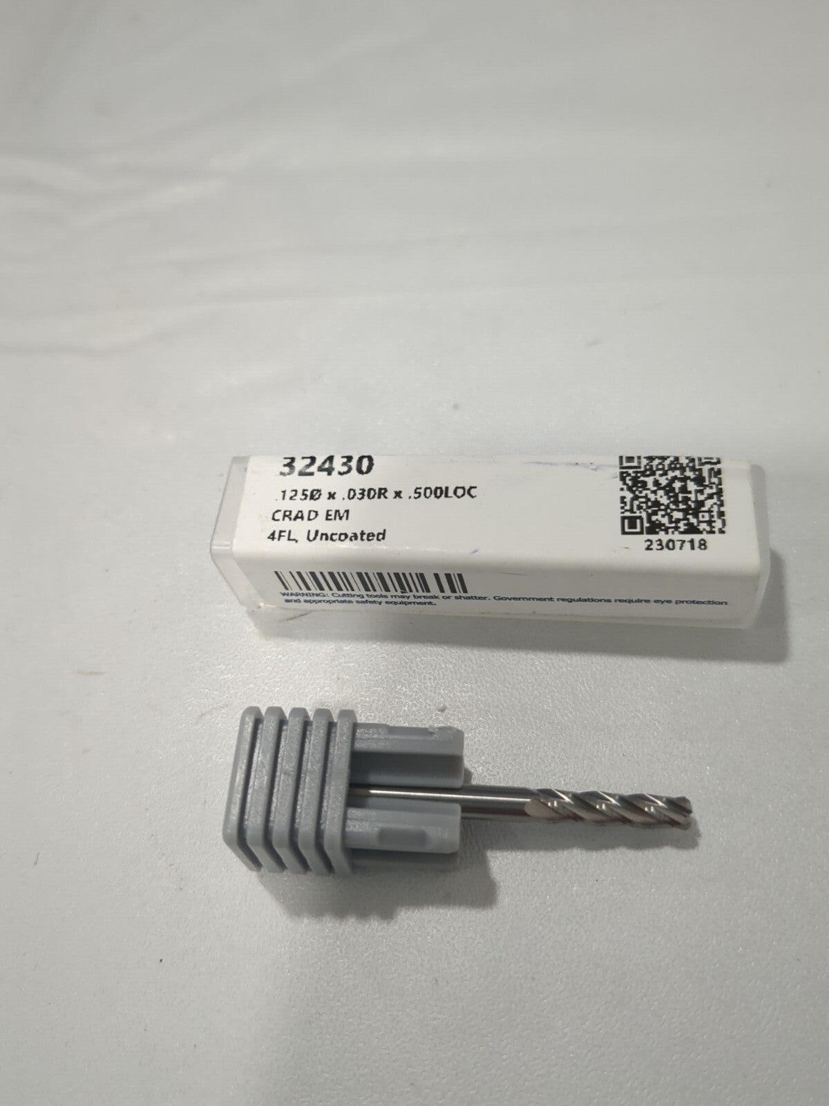 HARVEY TOOL Corner Radius End Mill: 1/8" Dia 4 Fl Solid Carbide 32430