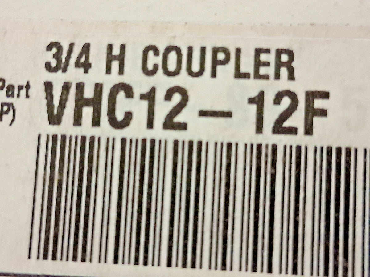 Parker Hydraulic Hose Valve Fitting Hose Size 3/4" Thread 3,500 PSI VHC12-12F