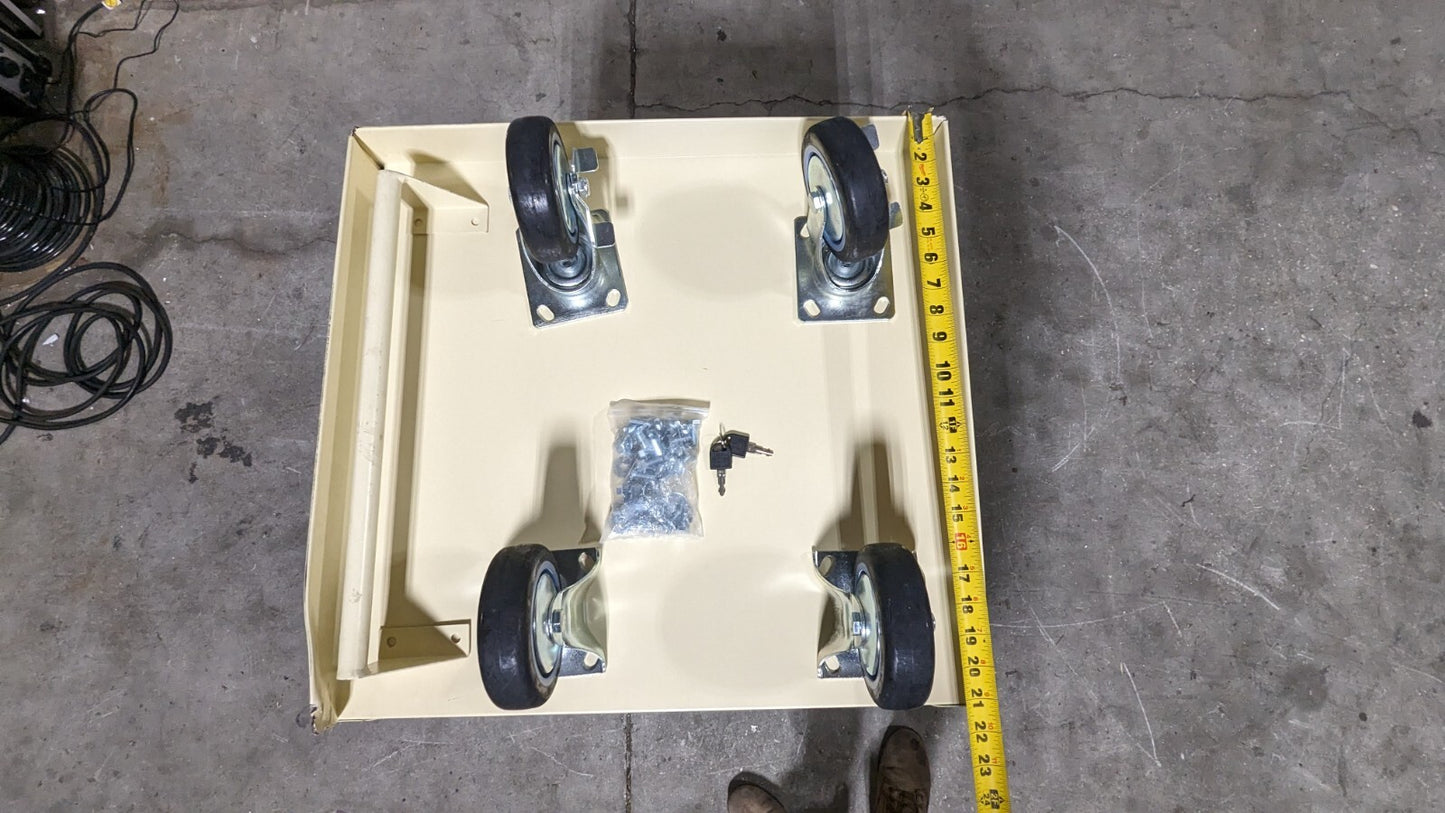 Mobile Bench Work Center 22" OAD 1 Shelf Steel Body Damaged