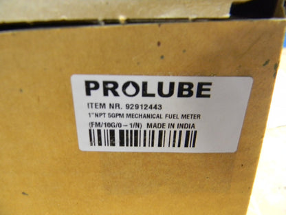 Pro-Lube Aluminum Flowmeter 1" FNPT Nutating Disc
