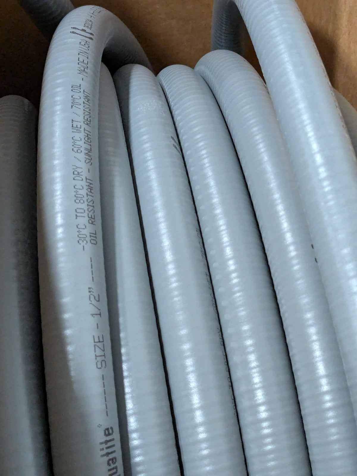 Electri-Flex Co. Flexible Liquidtight Conduit 1/2" Trade Size, 50' Long 11116