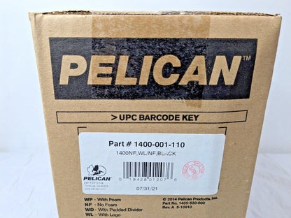 Pelican 1400NF Case without Foam Black 1400-001-110