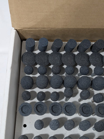 Grier 93 Pc AO Vitrified Mounted Stone Abrasive Point Set KIT-1/4-BLUE100
