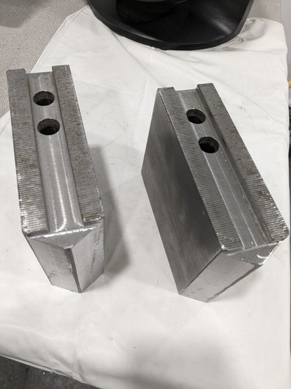 H & R Mfg Serrated Square Soft Lathe Chuck Jaws 2Pk 1.5mmx60° HR112-5.0-OP