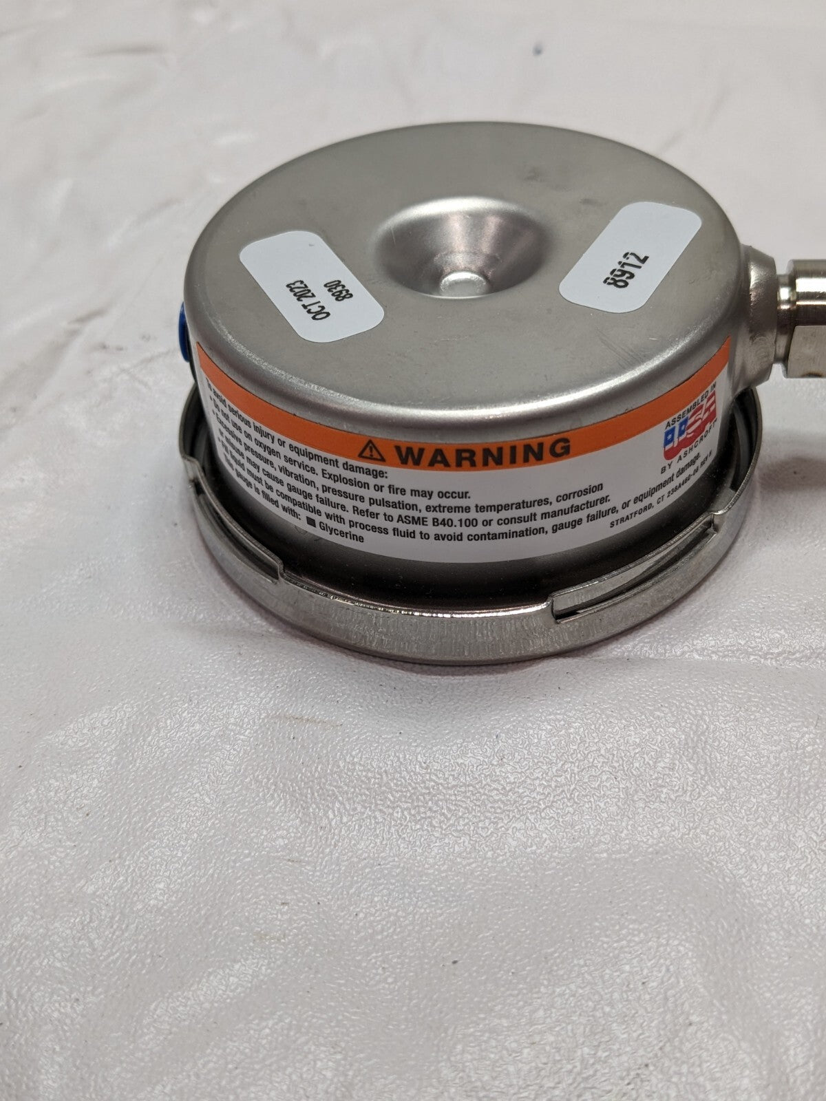 ASHCROFT Pressure Gauge: 2-1/2" Dial, 0 to 15 psi, 1/4" Thread, NPT 94473