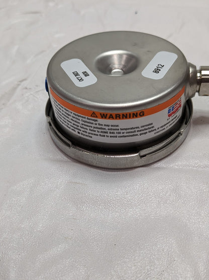 ASHCROFT Pressure Gauge: 2-1/2" Dial, 0 to 15 psi, 1/4" Thread, NPT 94473