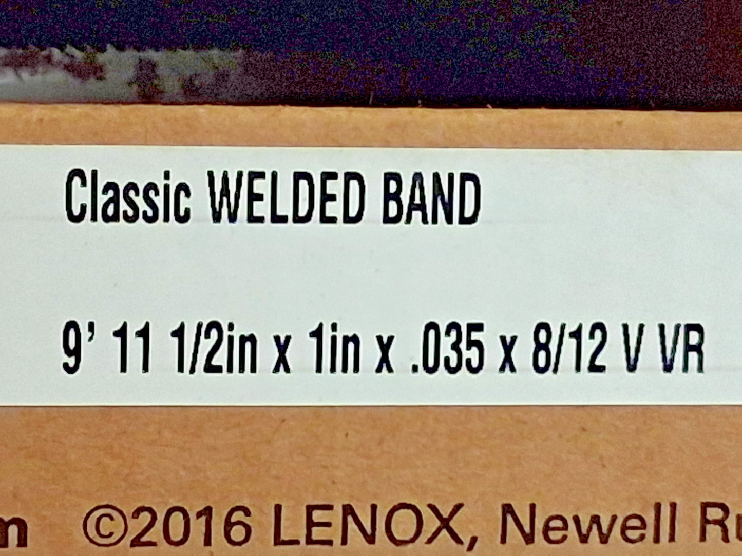 Lenox Welded Bandsaw Blades 9ft 11-1/2 L x 1" W x 8-12 TPI 72619CLB93035