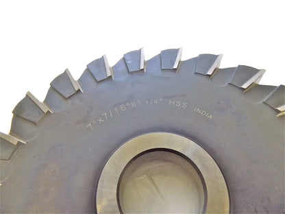 Interstate Side Milling Cutter 7"x 7/16" x 1-1/4" HSS 22 Straight