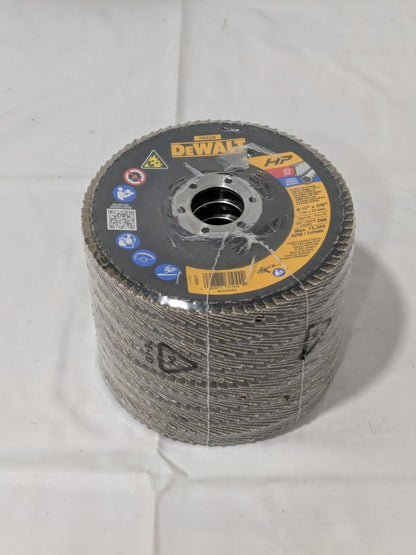 DeWALT Flap Disc: 4-1/2" Dia, 7/8" Hole, Zirconia Alumina, Type 29 Qty 10 DW8308