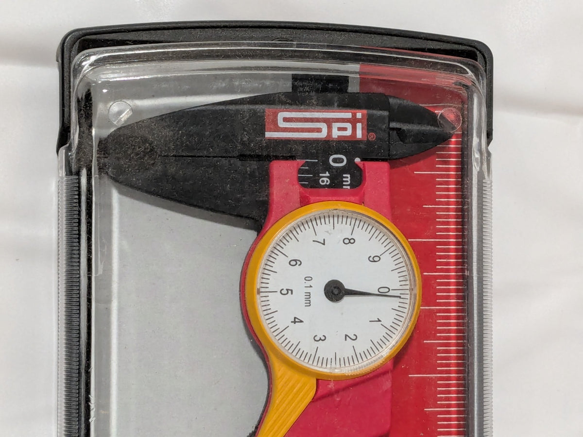 SPI Dial Caliper: 150.00 mm, 0.10 mm Graduation, Super Polymid Jaws 31-415-3