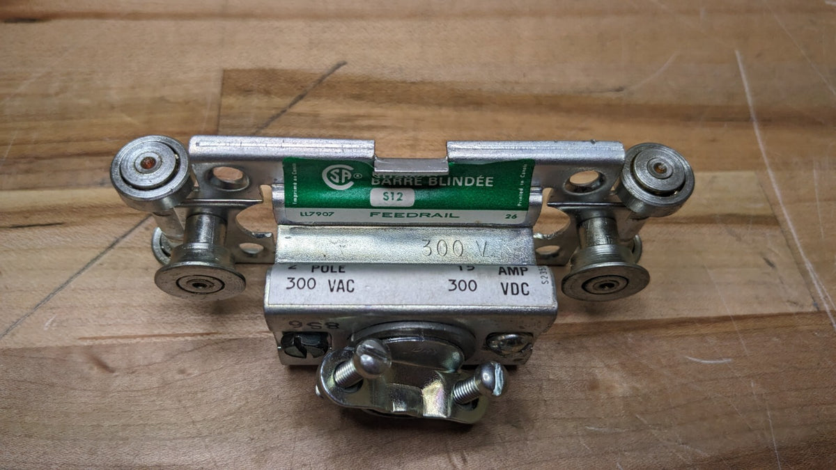 FeedRail FRS22 Trolley Assembly 15A 300VAC/300VDC 2-Pole
