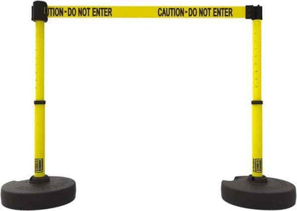 BANNER STAKES 42" High Plastic Pedestrian Barrier 15' Long Rope PL4285