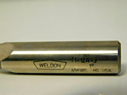 Weldon Tapered End Mill HSS 1º 3/8" x 1/2" x 1-1/4" x 3-1/4"