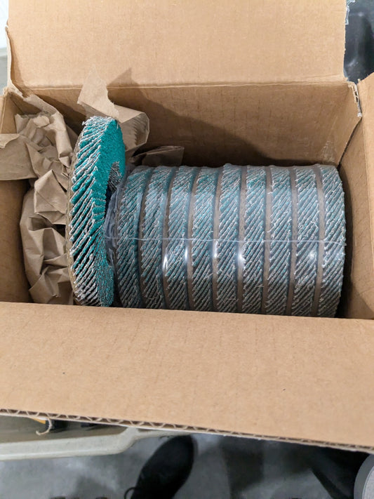 3M Flap Disc: 4-1/2" Dia, 7/8" Hole, 36 Grit, ZA, Type 27 Qty 10 7010363149