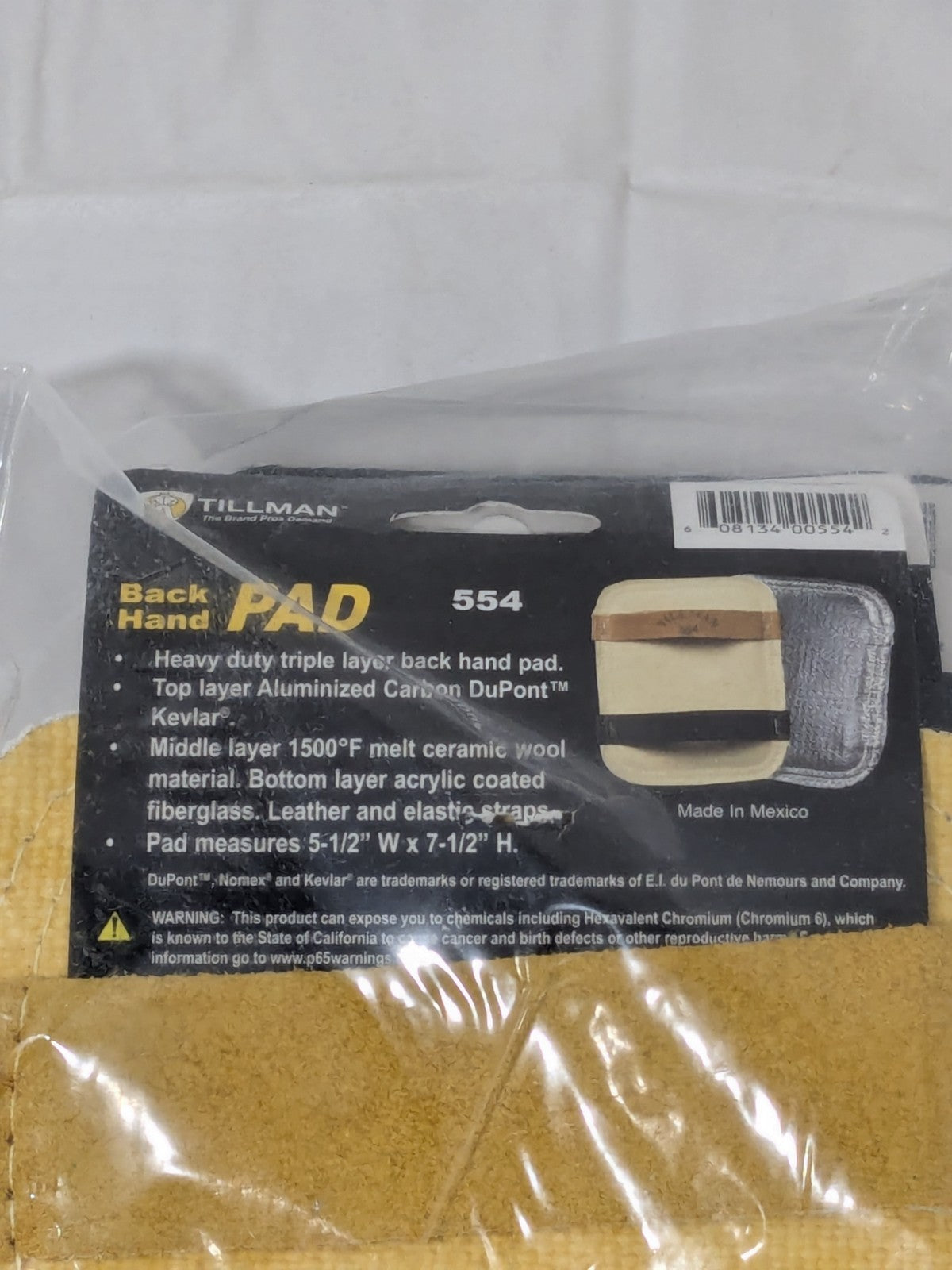 6 Pack Tillman Triple Layer Aluminized Ceramic Wool Back Hand Pads 554
